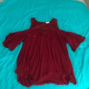 Burgundy shirt